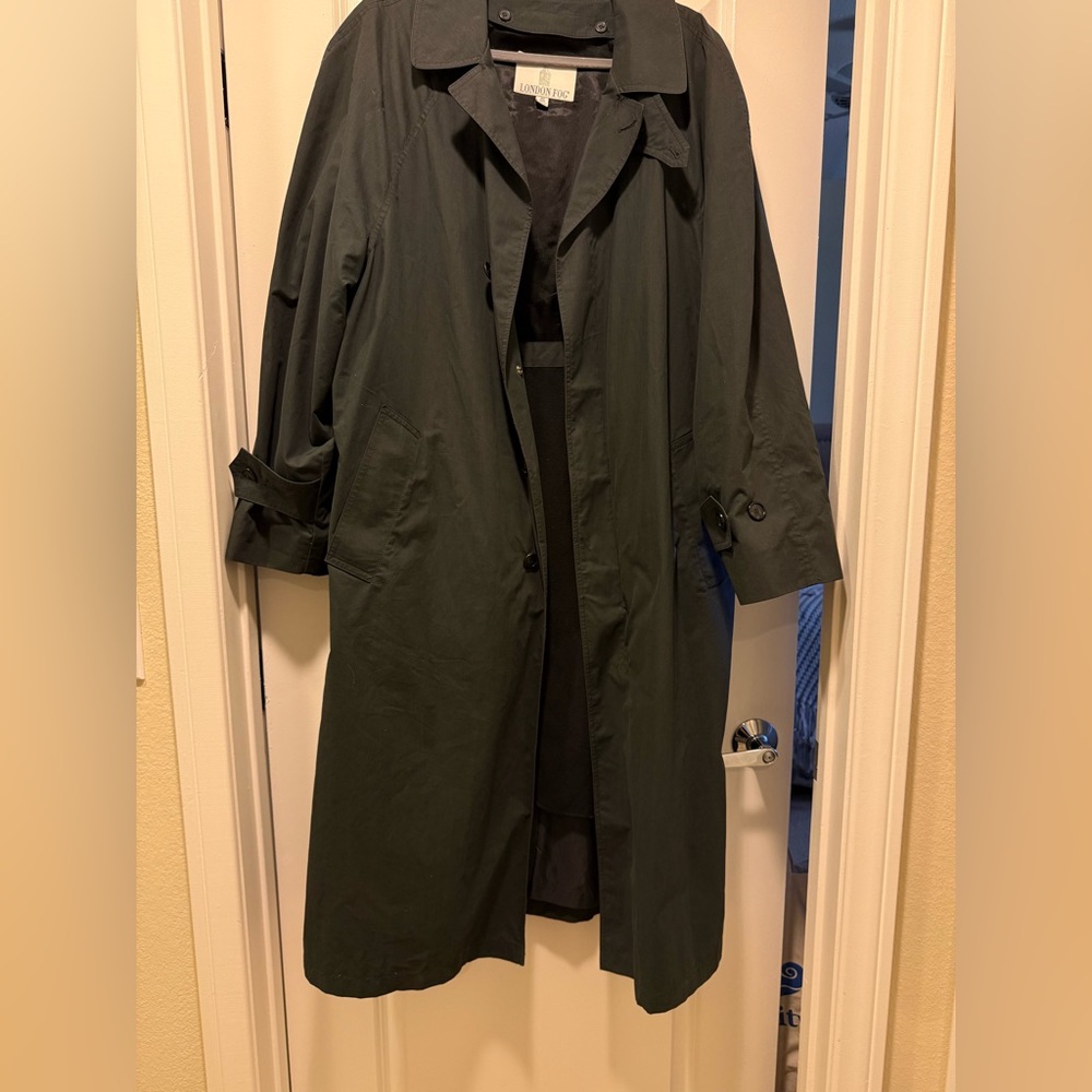 London Fog Men's Olive Trench Coat